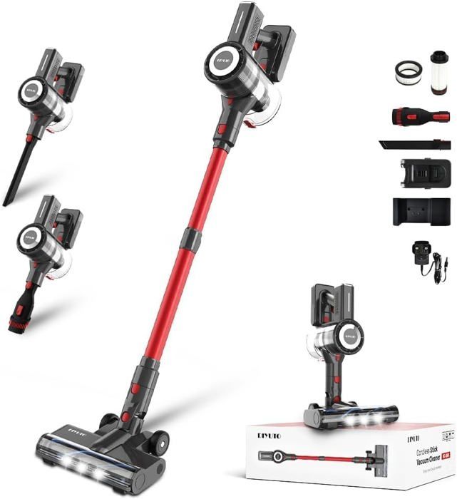 Aspirateur Jouet Pour Enfants – Sans Fil Avec Batterie – Support Mural – Accessoires De Nettoyage – Jeu Éducatif 3 Ans Et +