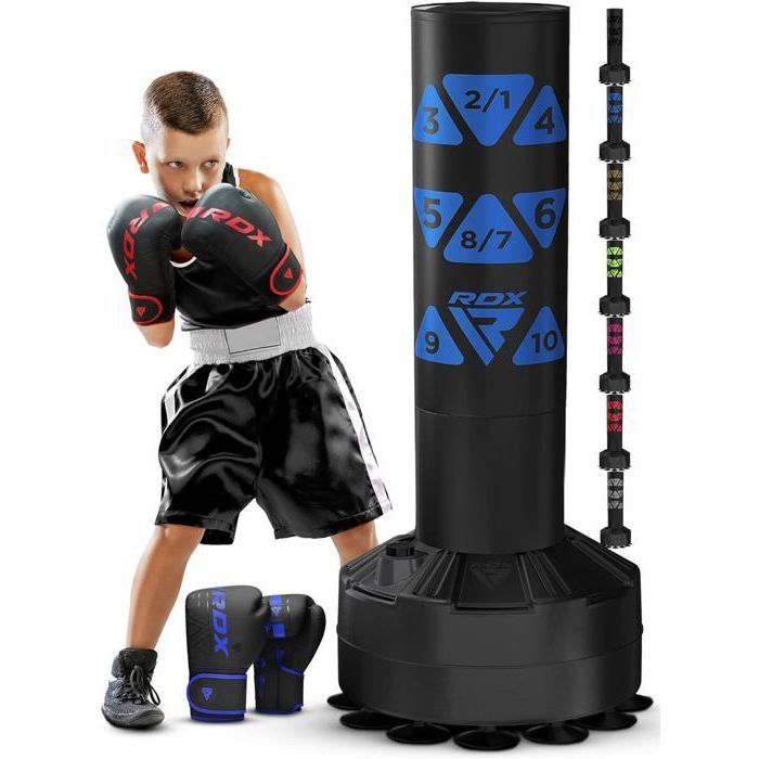 thumbnail image 2 of Sac De Frappe Pour Enfants Avec Gants De Boxe 160cm Sac De Boxe Gonflable Pour Enfant Cadeaux Pour GarçOns Et Filles De 3 à 12 Ans - Sport 2 of 11
