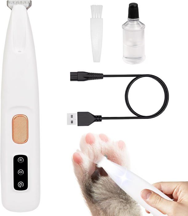 Comparer les prix de Tondeuse ChienTondeuses Pour Chiens Étanche Poil Long EpaisRasoir Pour Chiens Chat Faible BruitTondeuse Chat Avec Lumière Led