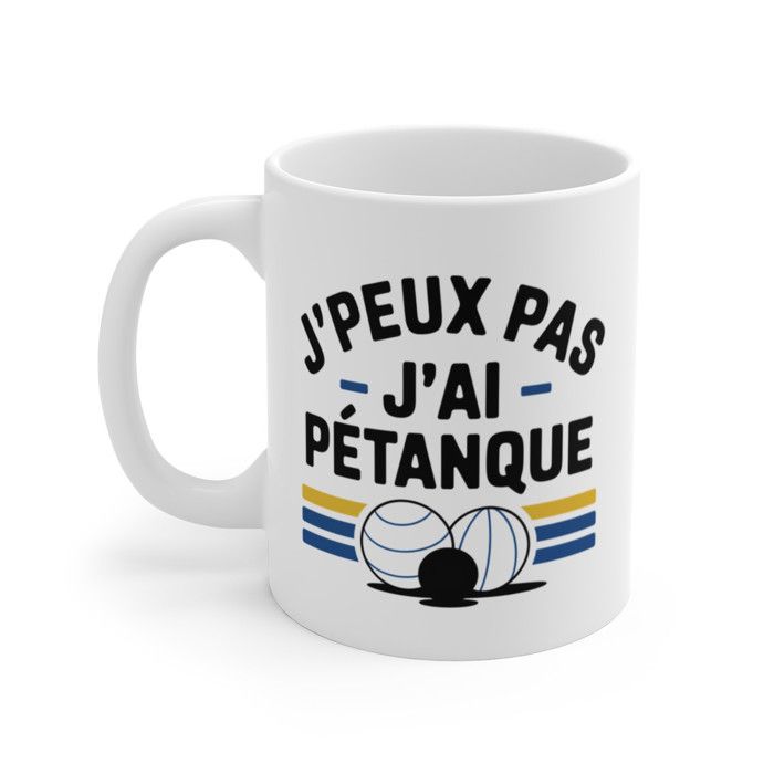 Mug Tasse Jpeux pas j’ai pétanque  idée cadeau pour les fans de pétanque et d’humour !