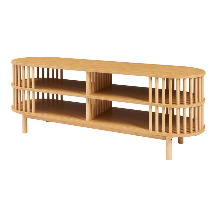 Meuble TV Jarvenpaa bambou 140 x 40 x 50 cm