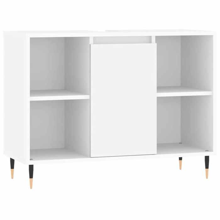 CLARENCE® Armoire de Rangement pour Salle de Bain - Colonne WC - blanc 80x33x60 cm bois dingénierie LL0919