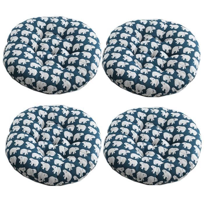 Lot de 4 Coussins de Siège - Tatami Japonais - Respirants et Ergonomiques - 40x40cm - Idéal pour Chaises et Banquettes