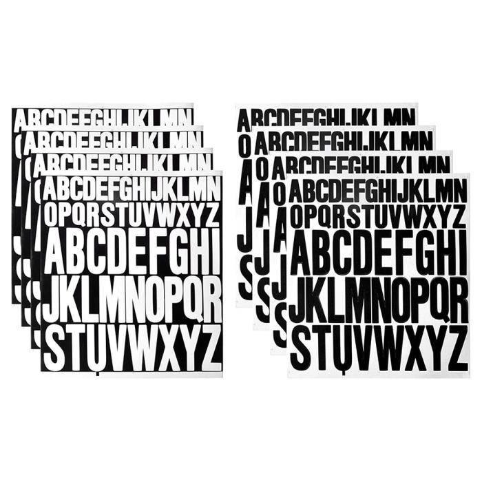 8 Feuilles de lettres en vinyle autocollantes lettres majuscules — free download