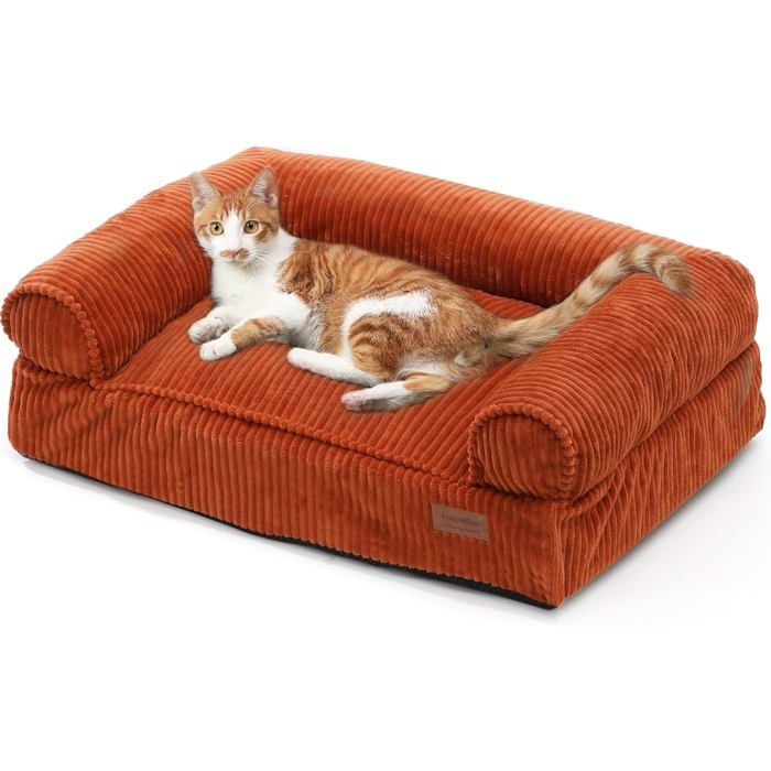Panier FUKUMARU pour Chiens et Chats 72 cm Canapé Antidérapant Orange