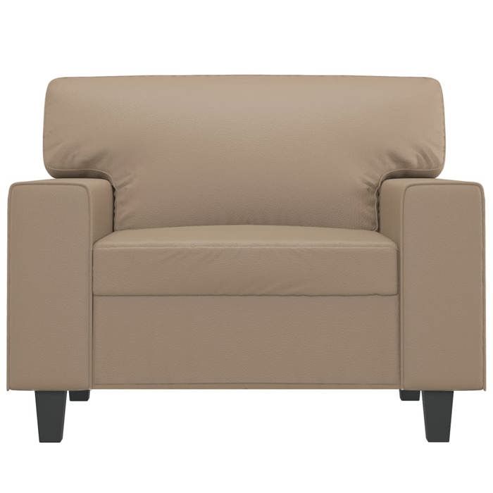 Fauteuil en similicuir - MANGO - Cappuccino - 60 cm - 94x77x80 cm - Similicuir - Cadre en métal - Capacité 110 kg Fauteuil en similicuir - MANGO - Cappuccino - 60 cm - 94x77x80 cm - Similicuir - Cadre en métal - Capacité 110 kg