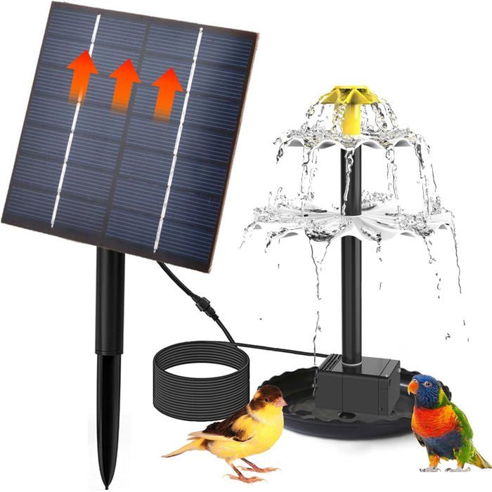 Fontaine solaire pour bain doiseaux fontaine à eau solaire pompe à eau solaire Kit fontaine solaire