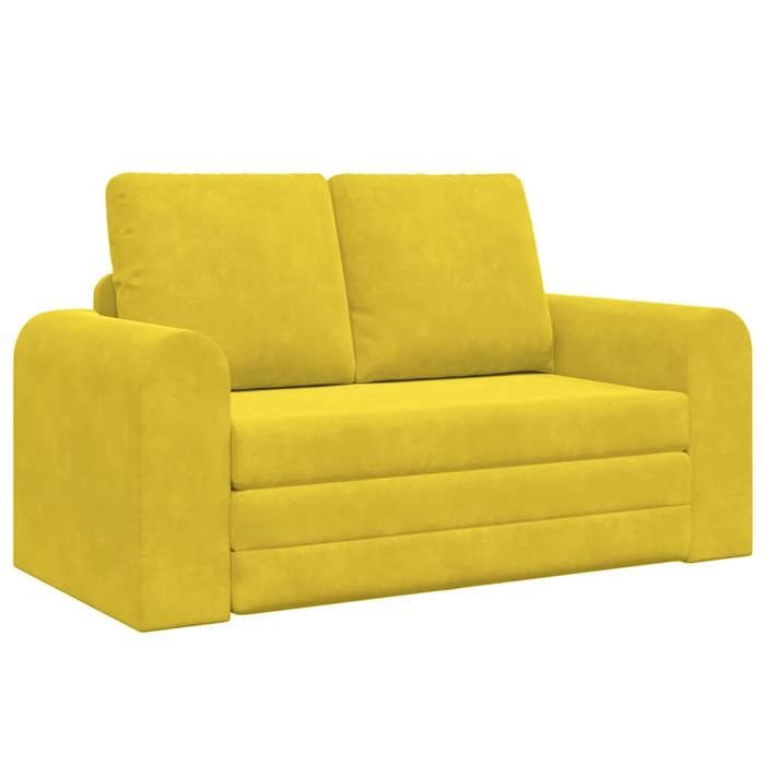 En solde Canapé-Lit 60cm - SWEETY - fauteuil-lit portable - 1 place - Jaune Velours LV1228