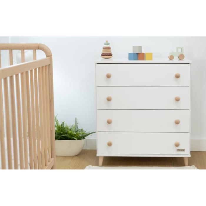 Commode Style Blanc et Bois Commode Style Blanc et Bois