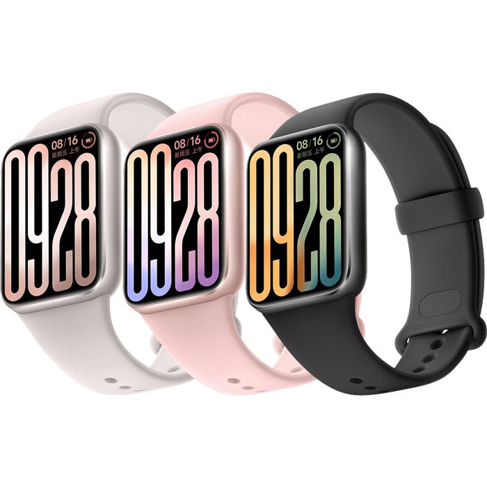 Bracelet compatible avec Xiaomi Smart Band 9 Pro- En Silicone - Bracelet de Rechange pour Homme et Femme black/starlight/pink