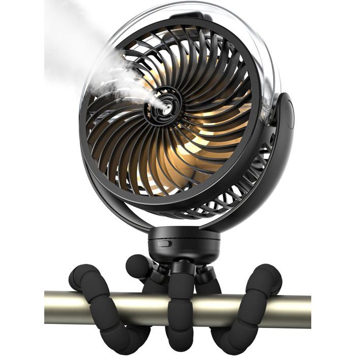 Ventilateur brumisateur portable - Belle commode - Brumisateur intégré -