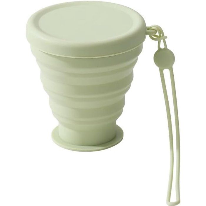 Tasse pliante taille de poche verte pour randonnée camping voyage picknic sport