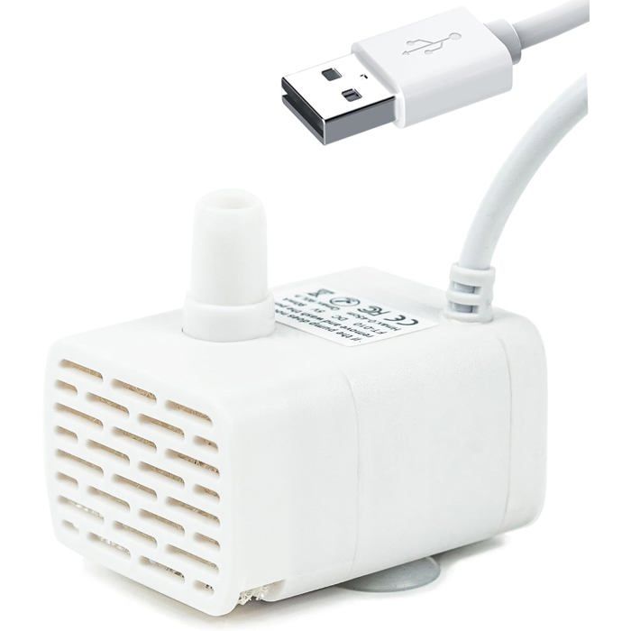 Fontaine À Eau Pour Chat - Pompe De Rechange Usb - Mini Pompe 90 L/H - Avec Câble De 2 M - Pour Chat Étang Aquarium