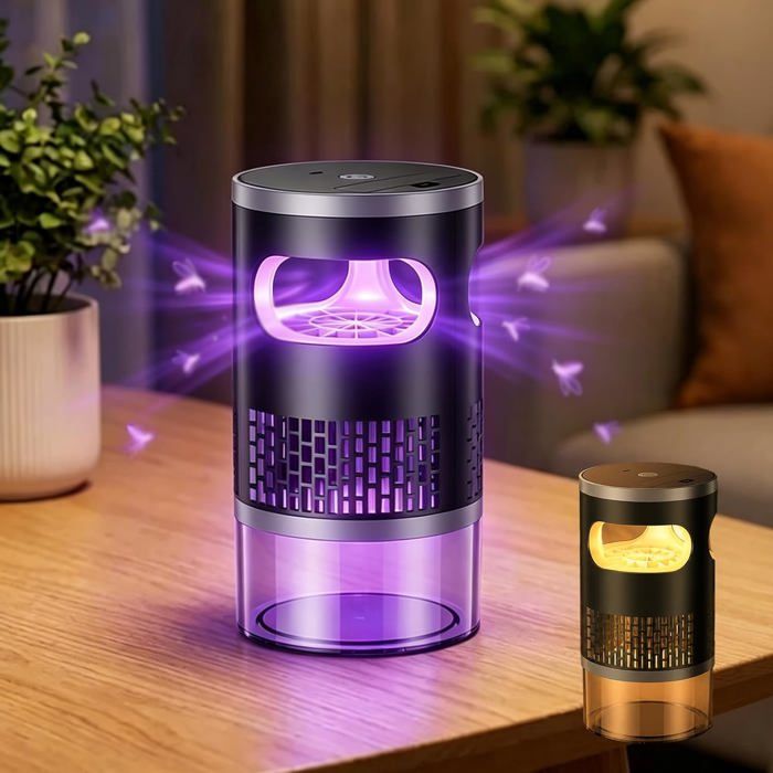 Lampe anti-moustiques équipée dun système à rayons UV et dun ventilateur idéale pour la maison et le jardin