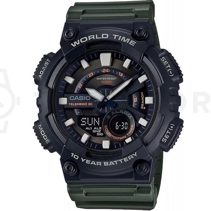 Casio AEQ-110W-3AVDF Montre homme Youth 46.6 mm 10 ATM
