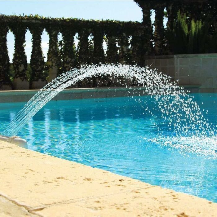 Fontaine cascade réglable pour piscine 5 m - ABS résistant à la corrosion - Compatible avec pompe 3/4 HP