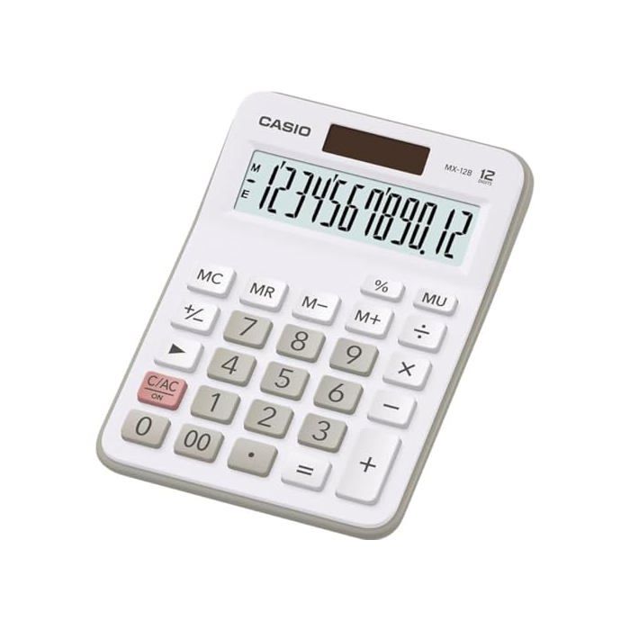 MX-12 Calculatrice de Bureau Affichage 12 Chiffres - en Plastique
