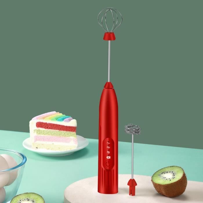 Batteur à Main électrique Sans Fil 2 En 1 – Mélangeur Et Hachoir, 3 Vitesses, Rechargeable USB, Pour œufs, Pâtes, Sauces