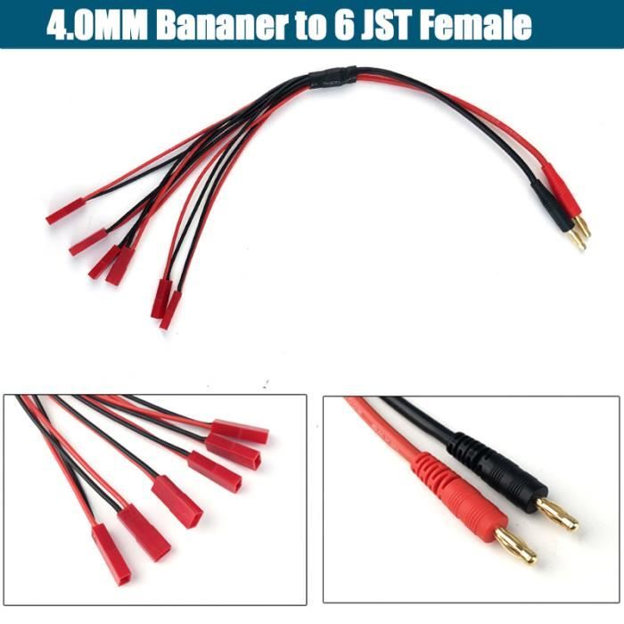 Amass XT90E-F - connecteur femelle à mâle XT90, câble en Silicone 12awg