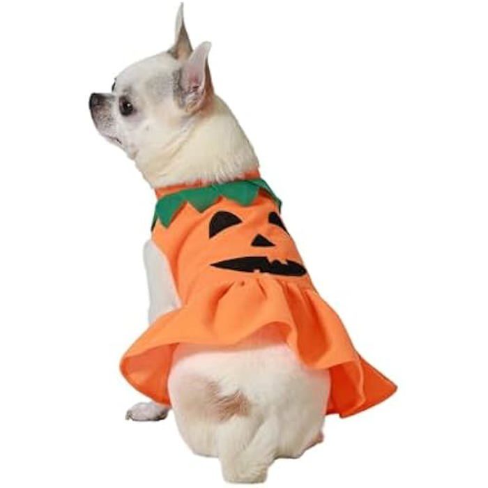 Déguisement de Citrouille - ATOSA - Taille L - Orange - Costume Halloween pour Chien