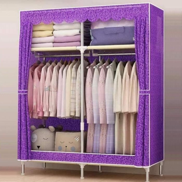 Armoire de penderie Armoires en Tissu Armoire de Rangement Portable