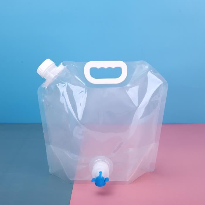 Lot De 3 Bidons D'eau Pliables De 10 Litres - 2 Avec Robinet - Parfait Pour Camping, Randonnée