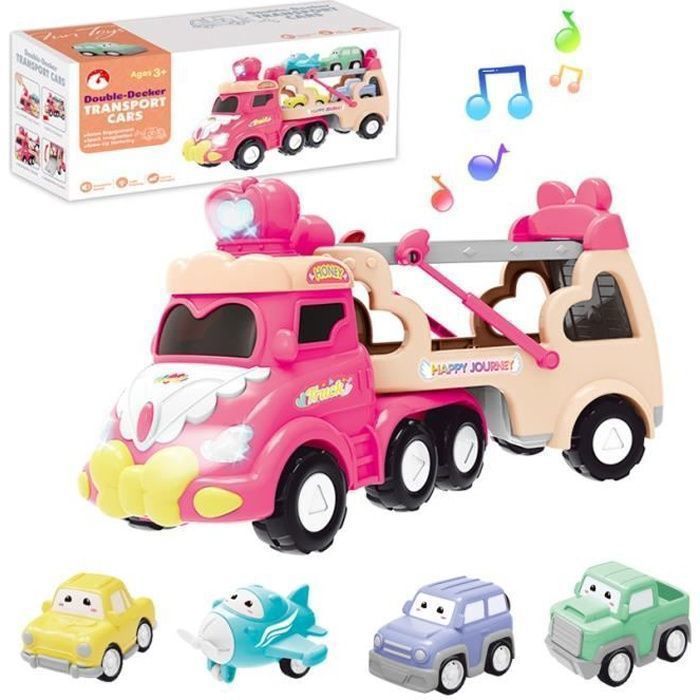 Jouet de Camion pour Enfant Jouet Enfant 2 Ans Fille Camion Jouet avec Sons et Lumieres Cdiscount Jeux Jouets