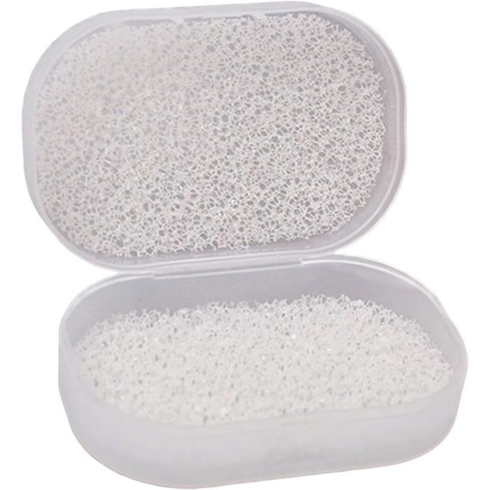 Boîte transparente ronde de savon en plastique, support d'éponge pour la  maison, salle de bains