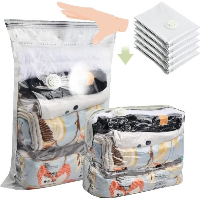 Lot de 20 Housses, Sacs de rangement sous vide par aspiration, 3 tailles  différentes pour vêtements - Idéal pour les voyages - Cdiscount Maison