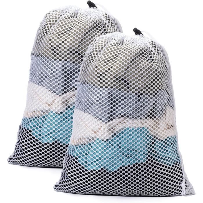 Sac Filet Pour Ballon De Sport - Maille Respirante, Avec Poche Zippée Et Mousqueton, Pour Basketball, Football, Volley