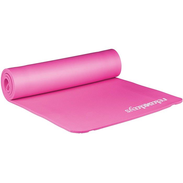 Tapis De Yoga En Caoutchouc Rose – Antidérapant, Facile à Nettoyer, Complet Et Doux