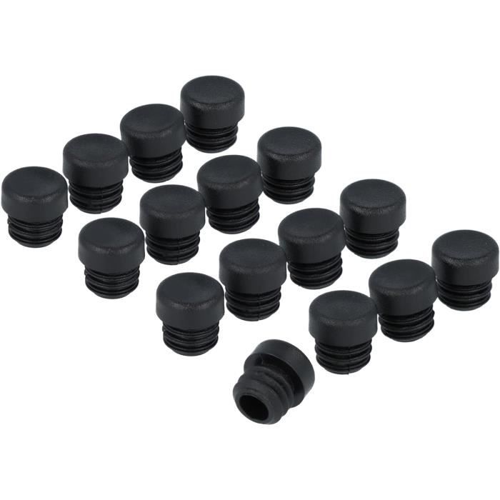 Lot De 10 Bouchons Pour Tube Rond 48,3 Mm (1 1/2") - Gris, Polyéthylène, Fabrication UE
