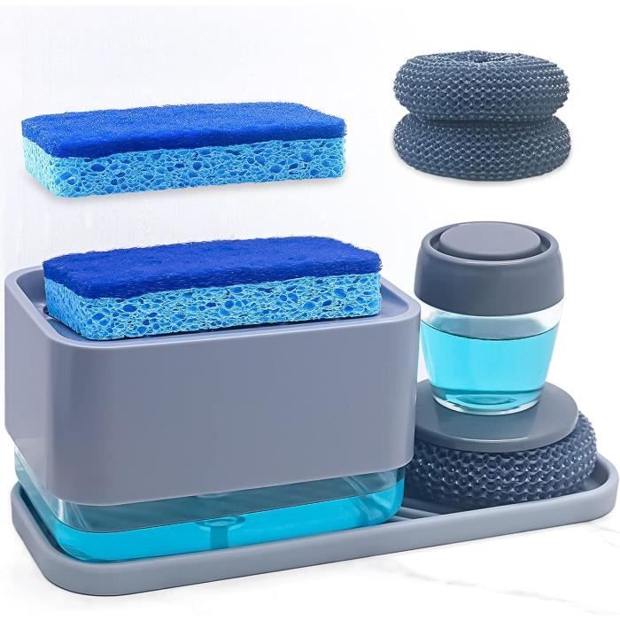 Plateau Silicone Salle De Bain - Porte-savon Et éponge - 25x11x2 Cm - Imperméable, Incassable - Noir/Blanc/Gris