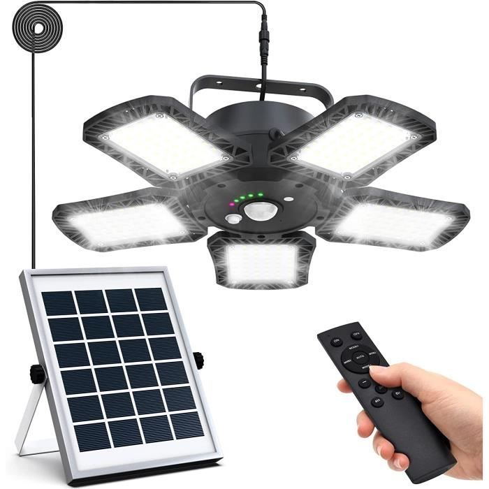 Lot de 2 lampes solaires d'extérieur, 212 LED, avec télécommande, éclairage mural de sécurité