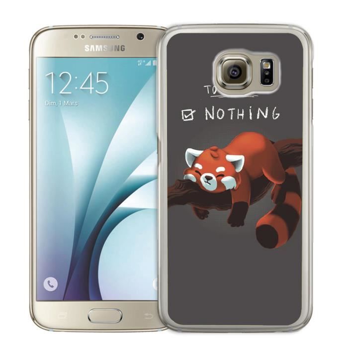Coque Samsung Galaxy S6 Edge Panda Roux To Do List