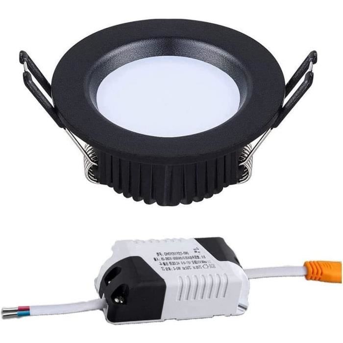 Spot LED Encastrable Pour Vitrine - C1066, 220V, Blanc Chaud, Diamètre 70mm - Facile à Installer