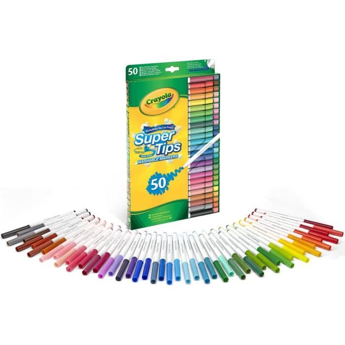 crayola 7 pack mini marqueurs feutre lavable stylos enfants