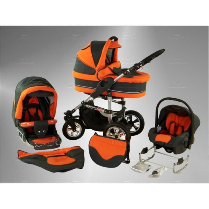 poussette trio chicco orange