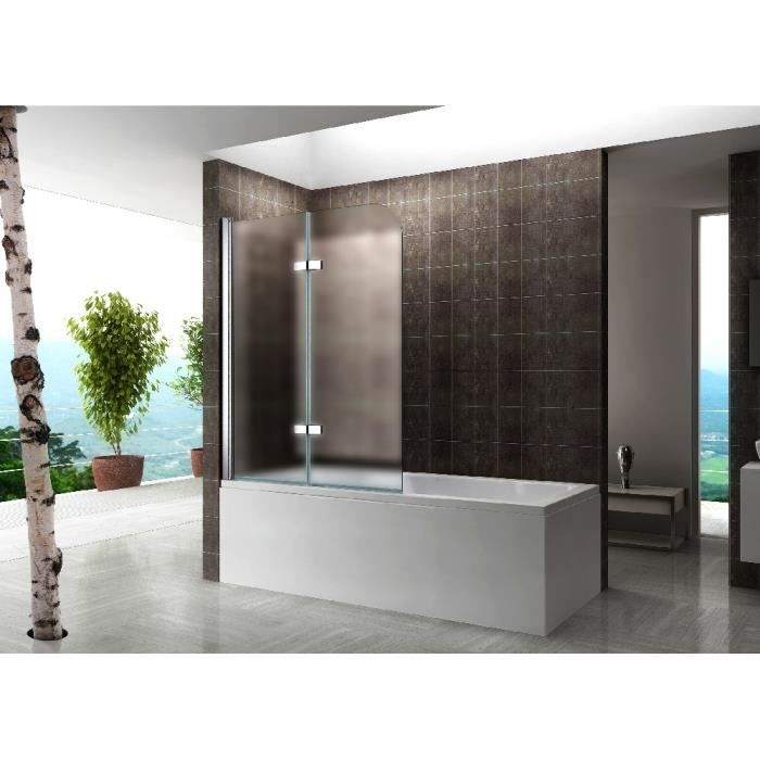 Pare Baignoire Porte De Baignoire En Verre Depoli 120x140 Cm Achat Vente Porte De Baignoire Pare Baignoire Porte De B Cdiscount