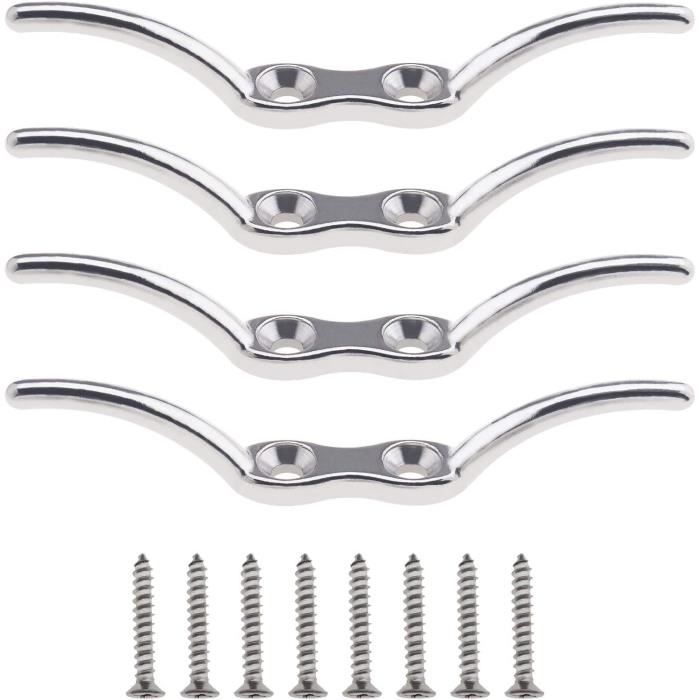 Taquets D'Amarrage Marins ZUJARA - Lot De 10 - Fer Galvanisé 10cm - Pour Bateaux Et Décoration Nautique