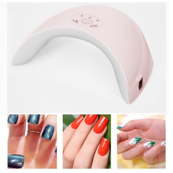 36W Lampe uv pour ongle, Seche ongle vernis classique led Portable, Séchoir à Ongles
