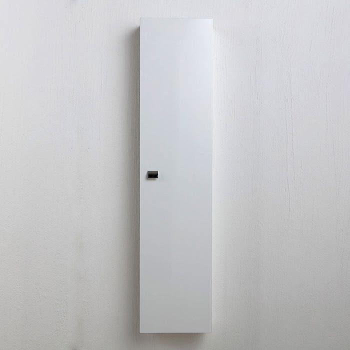 COLONNE POUR SALLE DE BAINS ÉLÉMENT HAUT BLANC BRILLANT AVEC PORTE SIMPLY