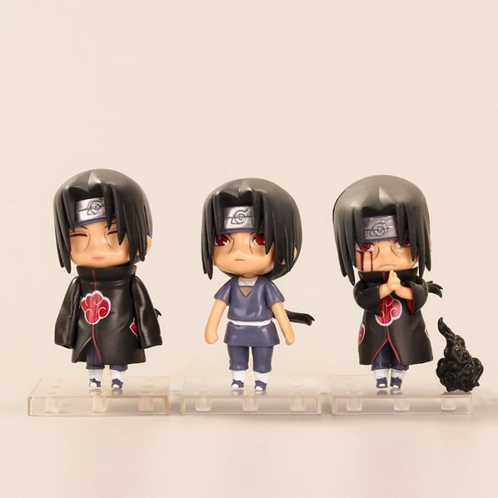 3 Pcs Lotnaruto Cheveux Noirs Akatsuki Uchiha Itachi Q Version Pvc Figurine A Collectionner Modele Jouet 10 Cm Cadeau De Noel Cdiscount Maison