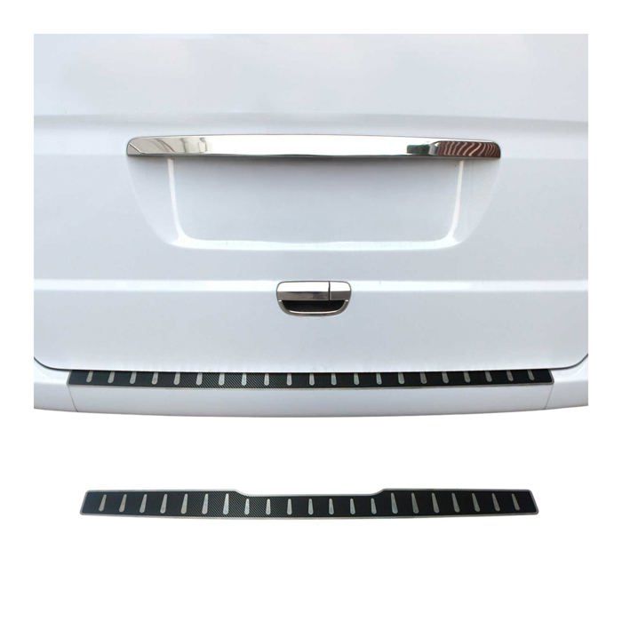 Protection De Seuil De Coffre Pour Mercedes V-Classe W447 (2014+) - Acier Inox Anthracite - Facile à Coller - 11