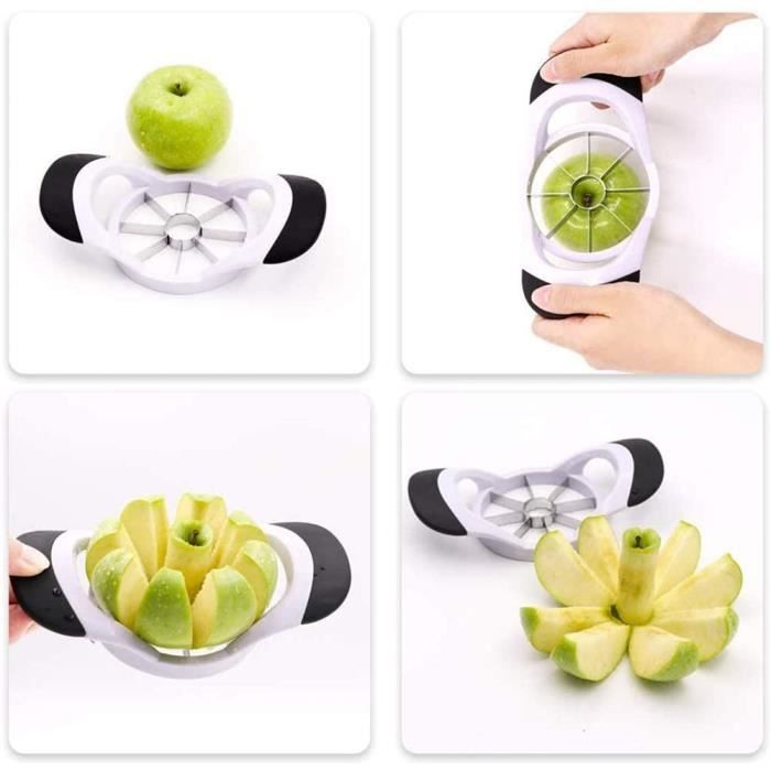 Coupe-pomme Coupe-Pomme Acier Inoxydable à poignées en plastique