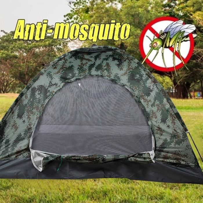 Tente De Camping Portable 3-4 Personnes Camping En Plein Air Abri Couche Unique