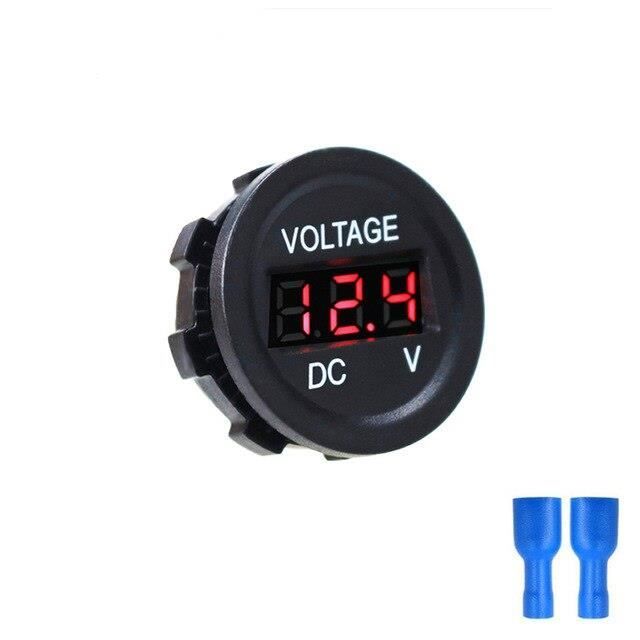 4Pcs Voltmètre Numérique LED 5V-100V Vert - Affichage Étanche Pour Voiture Moto Bateau Camion