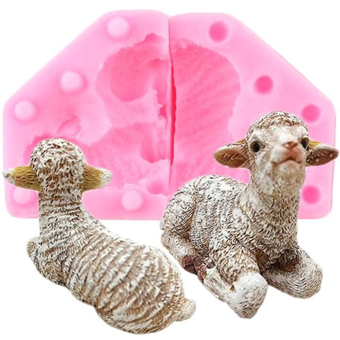 Moule,3D artisanat mouton Silicone moules savon résine argile