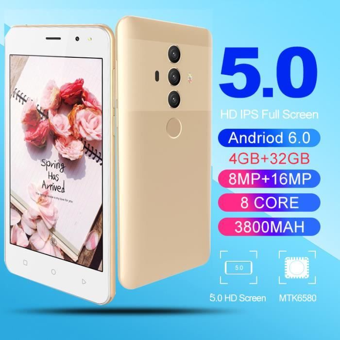 Achat T&eacute;l&eacute;phone portable Le nouveau téléphone mobile à faible coût intelligent Ma20 5,0 pouces 512M + 4G téléphone mobile de commerce extérieur pas cher