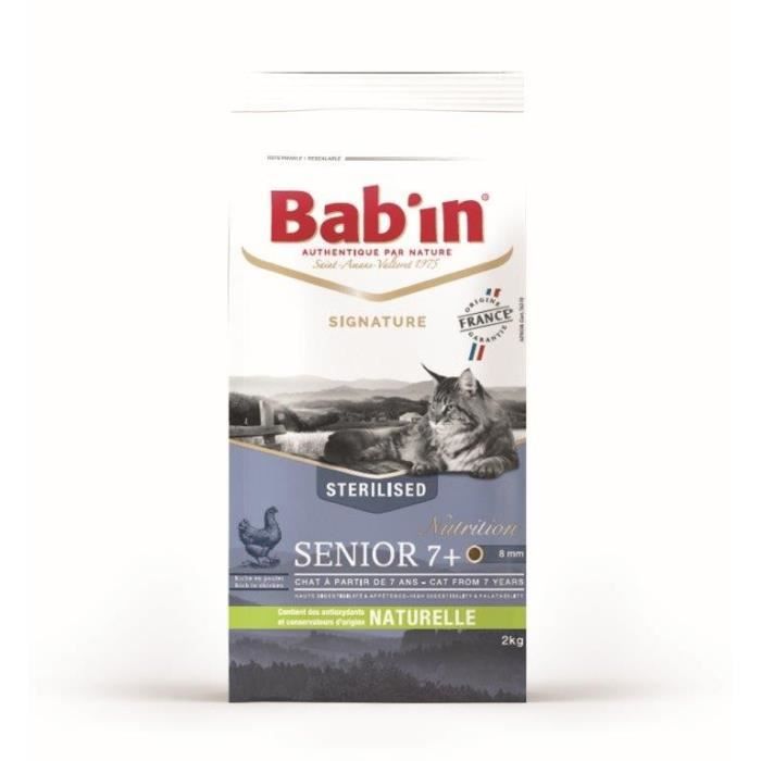 Bab In Croquettes Chat Senior 7 Poulet 8kg Gamme Signature Cdiscount